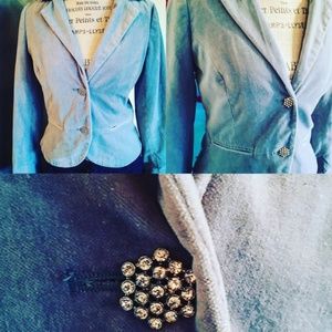 Tiffany Blue Velvet Blazer ladies Jacket